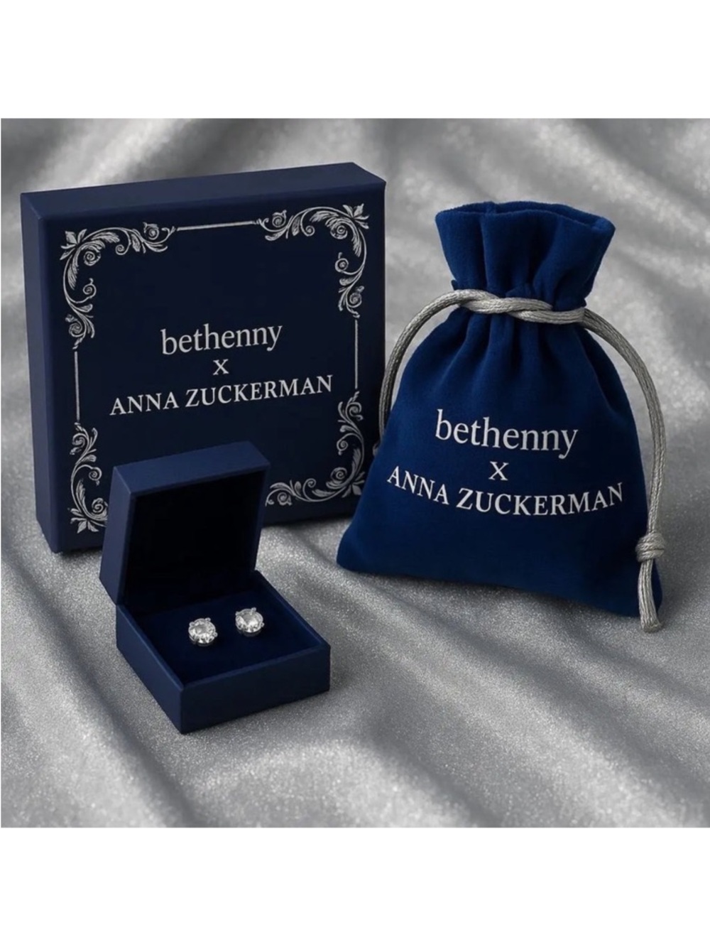 Bethenny X Anna Zuckerman Just Like Diamond Earrings New